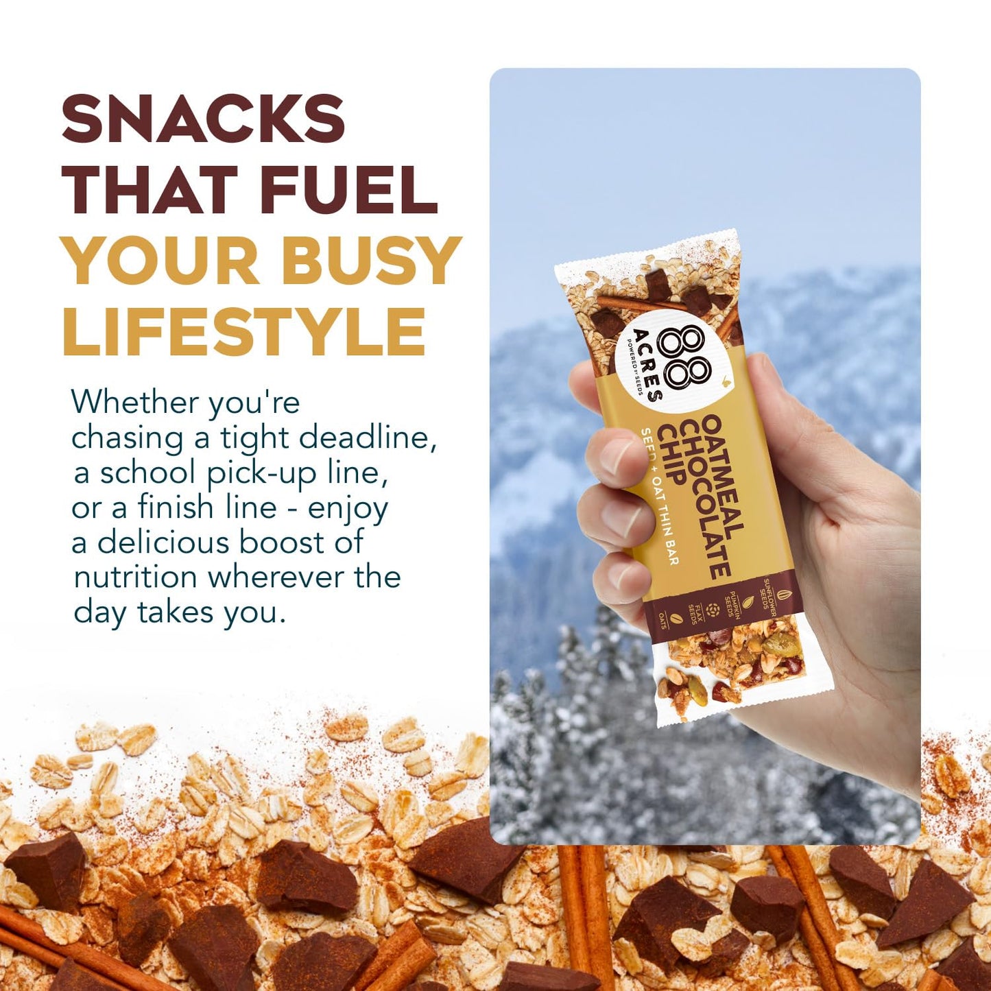 88 ACRES Oatmeal Chocolate Chip Seed & Oat Bar, 1.6 OZ
