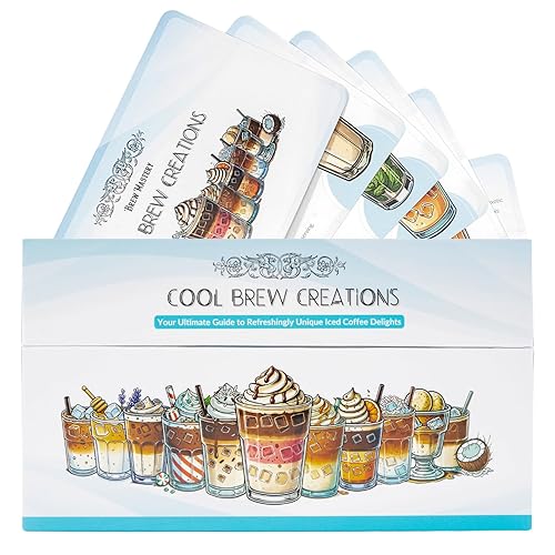 Cool Brew Creations: Iced Coffee Recipe Cards - Barista-Quality, Easy Iced Coffee Recipes - Customizable, Includes Dairy & Non-Dairy Options - Perfect