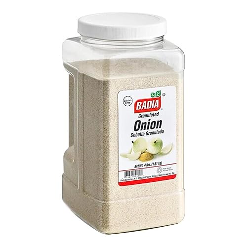 Badia Granulated Onion, 4 Pound - Cebolla Granulada, for Cooking, Grilling & Marinades, Perfect Flavor Enhancer