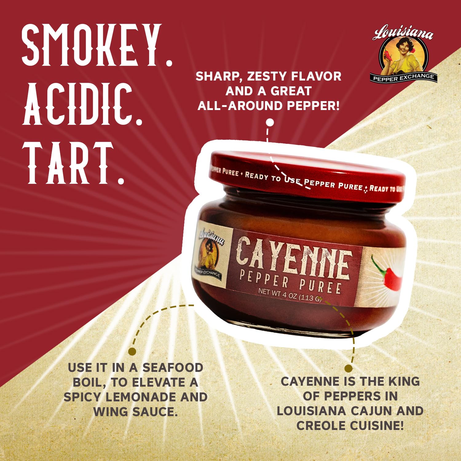 Cayenne - Louisiana Pepper Exchange - Fresh Pepper Replacement (Cayenne Pepper Puree) 2 Jars - Plant-Based, Gluten-Free. Replace Fresh Pepper