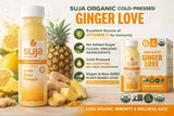 Suja Organic Cold-Pressed Ginger Juice - Lemon Pineapple Immunity Blend, No Added Sugar, Vitamin C, Vegan USDA Certified, 6 Pack (10.5 Fl Oz Each)