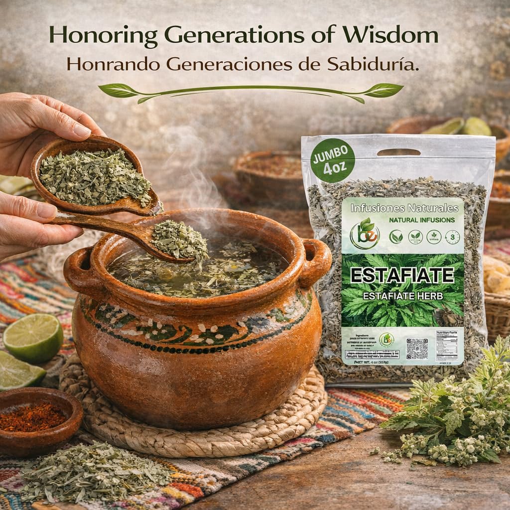 Estafiate Herbal Tea (4 oz) - 100% Natural Mexican Mugwort (Artemisia ludoviciana) - Traditional Vitality & Digestive Balance Support - Wildcrafted