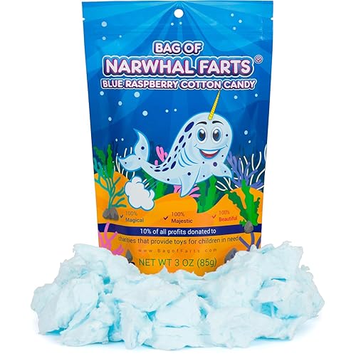 Bag of Narwhal Farts Blue Raspberry Cotton Candy, 1 pack / 3 ounces
