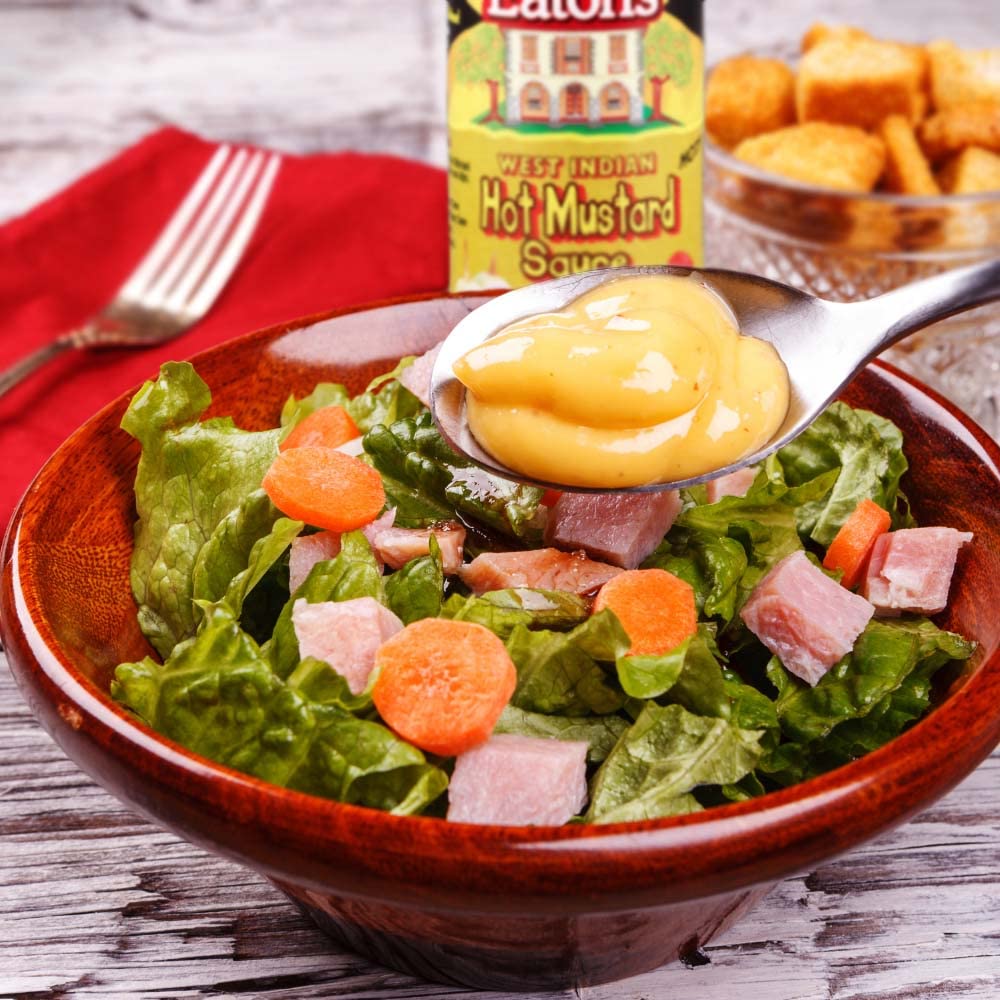 Eaton's West Indian Hot Mustard Sauce - Jamaican Jerk Spicy Mustard Sauce, Meat Rubs, Seasonings, and Glaze for BBQ, Chicken Wings, Smokey Steak