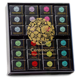 Ceremonie Tea Variety Pack - Kosher Tea Set with Wooden Serving Tray - Wrapped Individually in Silky Mesh Bags - Herbal Tea Boxes - Gift Set of 8