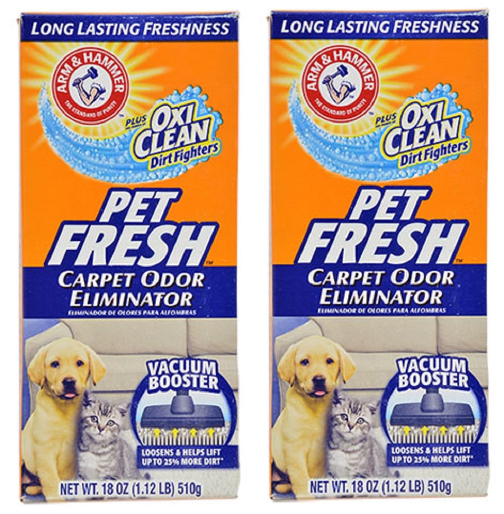 Arm & Hammer Pet Fresh Carpet Odor Eliminator Plus Oxi Clean Dirt Fighters, 18 oz,(PACK OF 2)