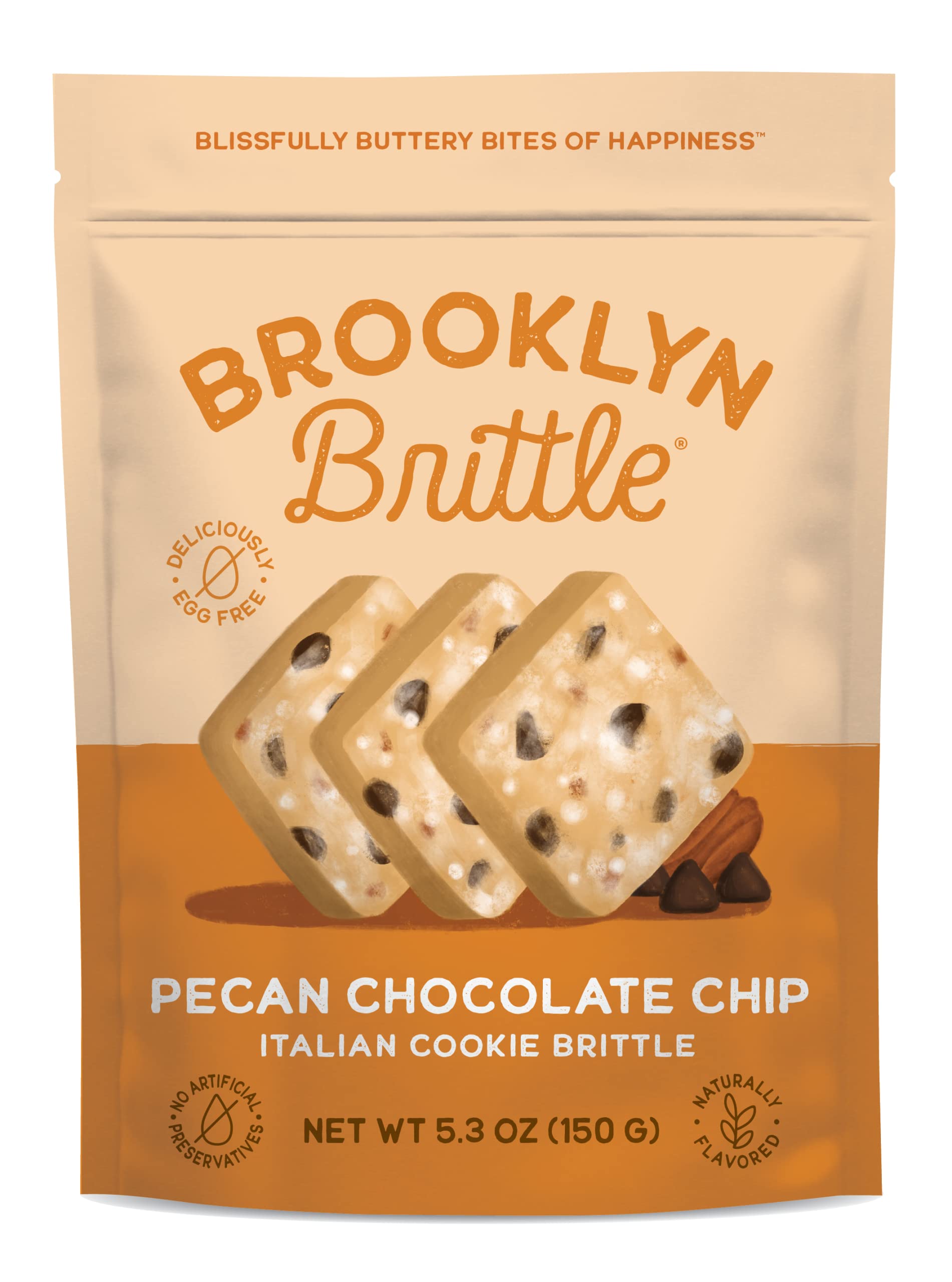 Brooklyn Brittle Deluxe Variety Bundle - Sweet & Savory Cookie Brittle|Italian Cookie Brittle|Flavors-Cinnamon Walnut, Espresso Chip, Lemon Cranberry