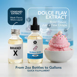 Dolce Flav Oil Soluble Bubble Gum Extract - 2 Oz. - Sugar-Free, Zero Calories - Multipurpose Bubble Gum Flavoring Oil for Candy Making, Lip Balm, Ice
