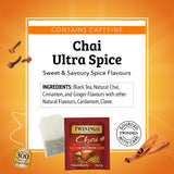 Twinings Ultra Spice Chai Black Tea Individually Wrapped Bags, 20 Count (Pack of 1), Sweet, Savoury Spices, Caffeinated, Enjoy Hot or Iced, 20 Teabags