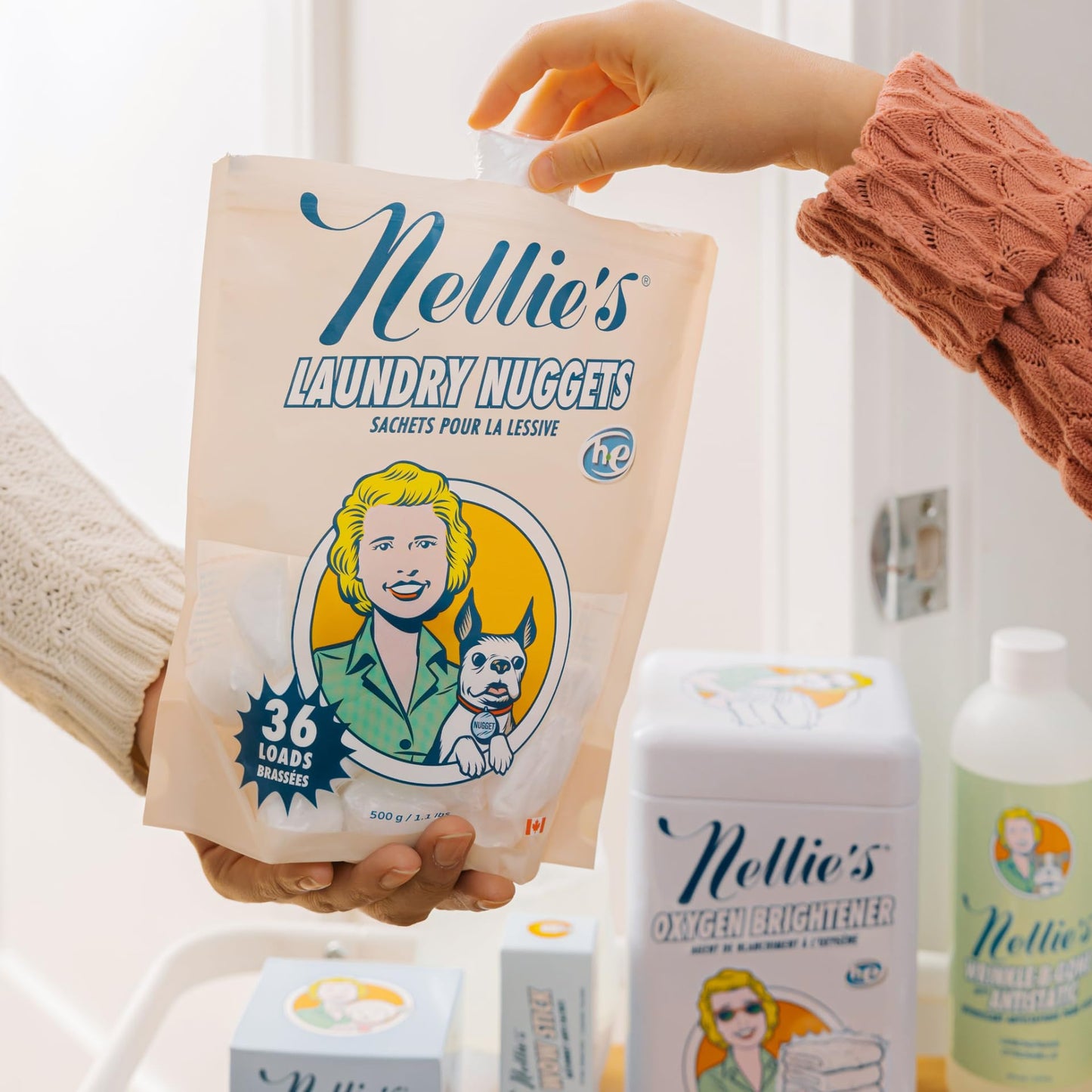 Nellie's Laundry Nuggets - Concentrated Detergent Pods - Vegan, Plant-Based, Biodegradable Formula - Effective & Gentle Cleaning - Eco-Friendly Power