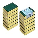 LOLA Pot Brite Scour N' Sponge, 12 Pack, Non-Scratch Dish Scrub, Nylon & Polyester, Fiber Side Scrubs & Scours & Sponge Side Wipes & Dries