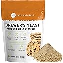 Kate Naturals Brewers Yeast Powder for Lactation Support & Nursing Moms. Debittered Brewer's Yeast for Lactation Cookies (12oz, Gluten Free, Non-GMO)