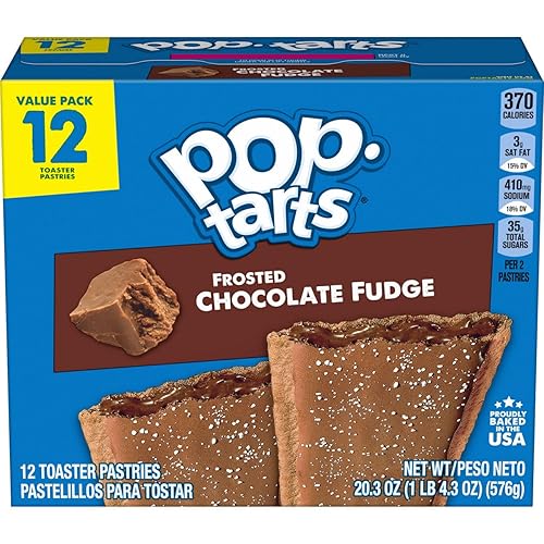 Pop-Tarts, Frosted Chocolate Fudge Toaster Pastries, 12 Count