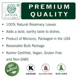 SPICES VILLAGE Whole Rosemary Leaves [ 4 oz ] - Natural Whole Rosemary for Cooking and Tea, Pure Mediterranean Seasoning - Kosher, Gluten Free, Vegan