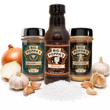 Big Poppa’s Steakhouse Grill Bundle - Savory BBQ Rubs & Championship BBQ Sauce Kit for Beef, Chicken and Pork - Balanced, Juicy Flavor for Steak