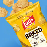 Baked Lay’s Potato Chips, Original, 0.875 oz Bags, (40 Pack), 50% Less Fat, Gluten Free, No Artificial Flavors, No Colors from Artificial Sources