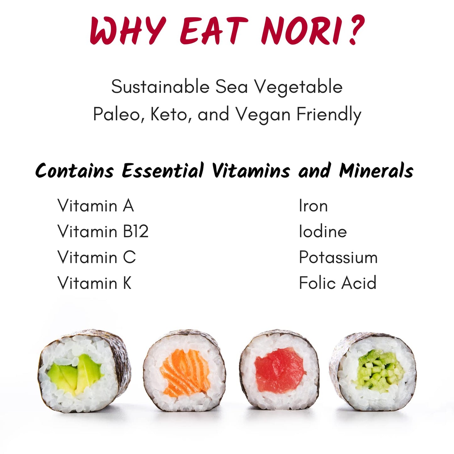 Emerald Cove Organic Nori Sheets for Sushi, Onigiri, Wraps, Non-GMO, Roasted Nori, Resealable Package, Product of Korea, 50 Sheets (1 pack)