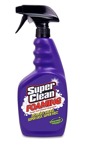 Super Clean Foaming Multi-Surface All Purpose Cleaner Degreaser Spray, Biodegradable, Full Concentrate, 32 ounce