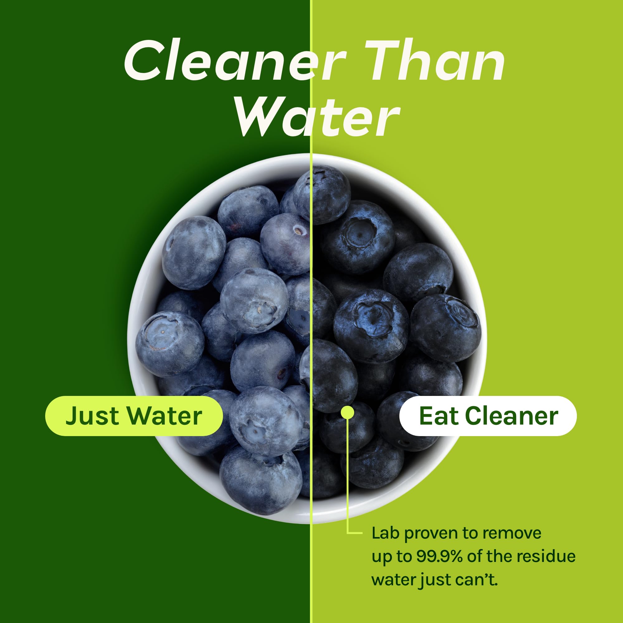 CleanBoss Eat Cleaner Triple-Action Fruit + Veggie Wash Refill - 64 oz - Removes Harmful Residue - Keeps Produce Fresh Up to 5X Longer - Vegan, Gluten