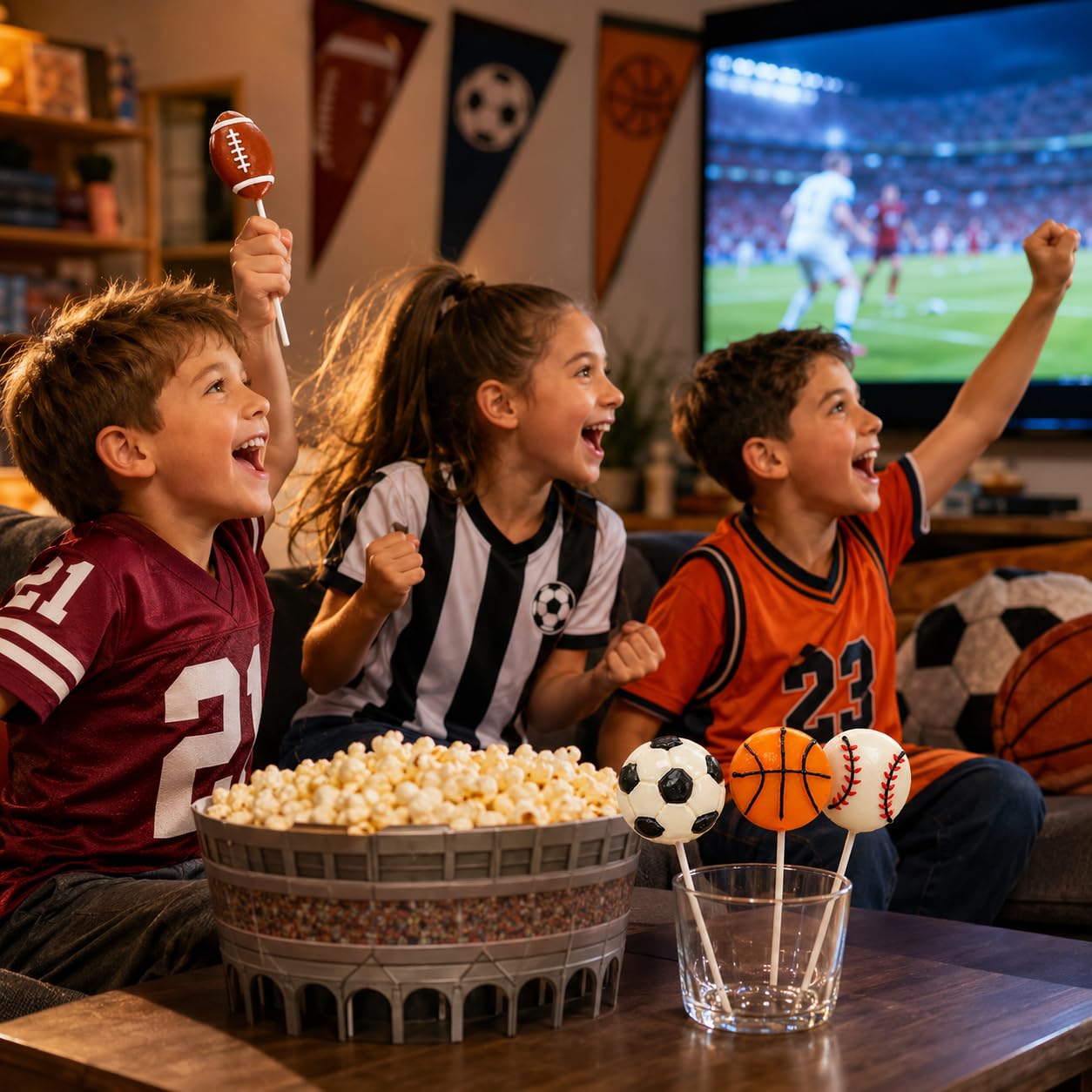 Sports Ball Candy Basketball, Football, Soccer, and Baseball, Individually Wrapped Sport Variety Pack (Sports Super Pack, 24-Pack)