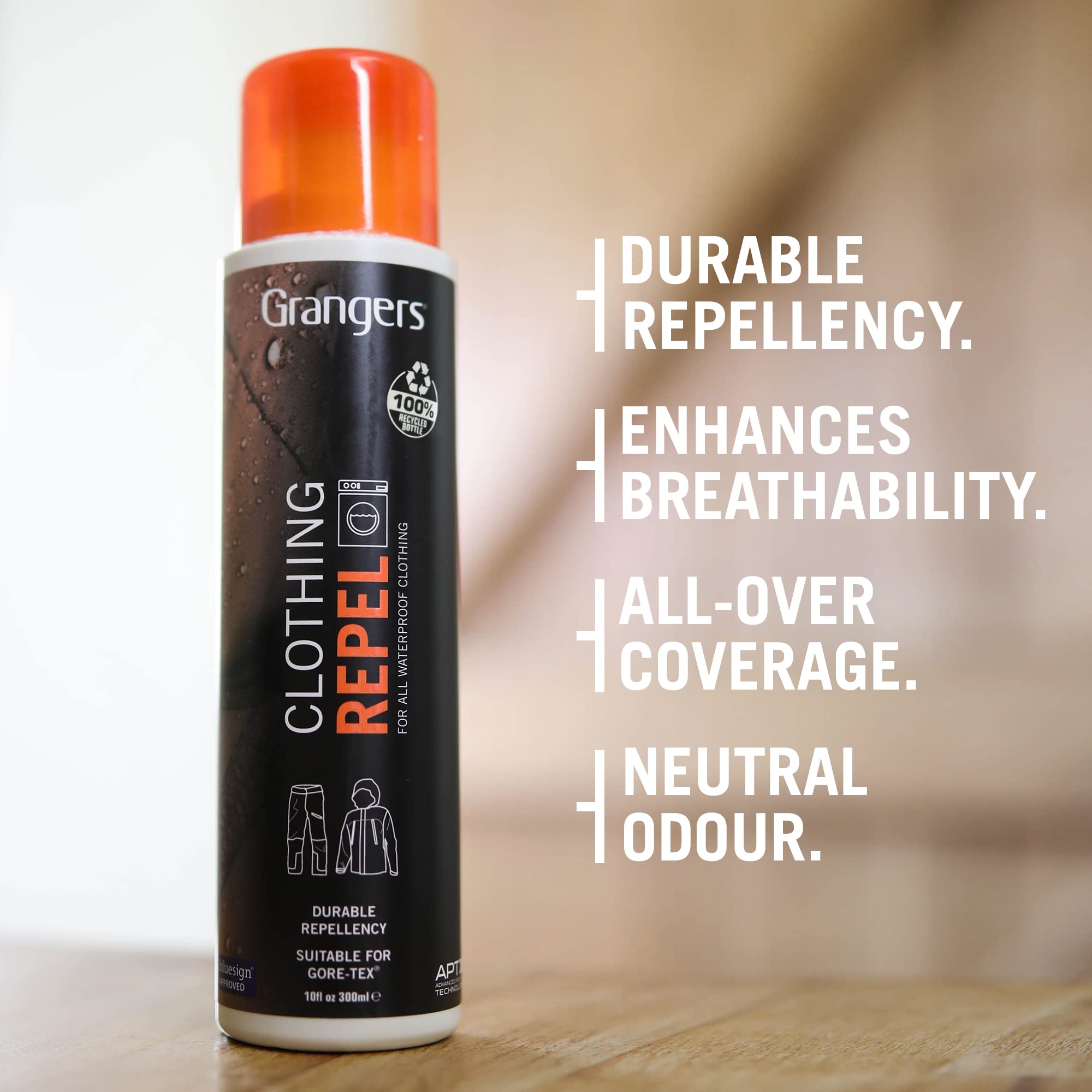 Grangers Clothing Repel Wash-In (300ml)| PFC-Free Waterproofing Treatment for GORE-TEX, Rain Jackets & Technical Outerwear | Restores Durable Water