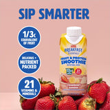 Carnation Breakfast Essentials Fruit and Protein Smoothie Nutritional Drink, Strawberry Banana, 24 - 8 fl oz Cartons (Packaging May Vary)