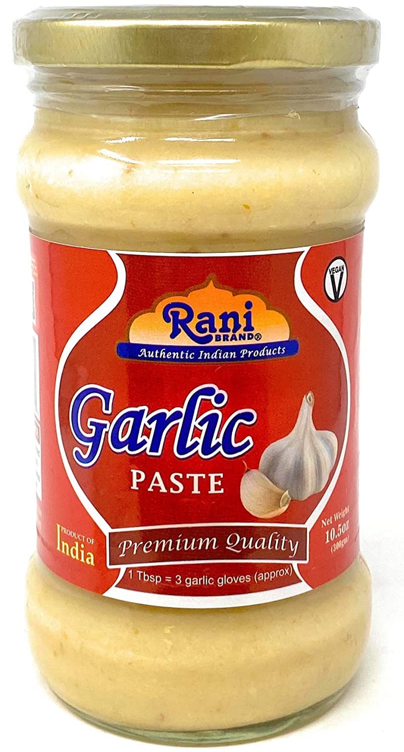 Rani Garlic Cooking Paste 10.5oz (300g) Glass Jar ~ Vegan | Gluten Free | NON-GMO | No Colors | Indian Origin