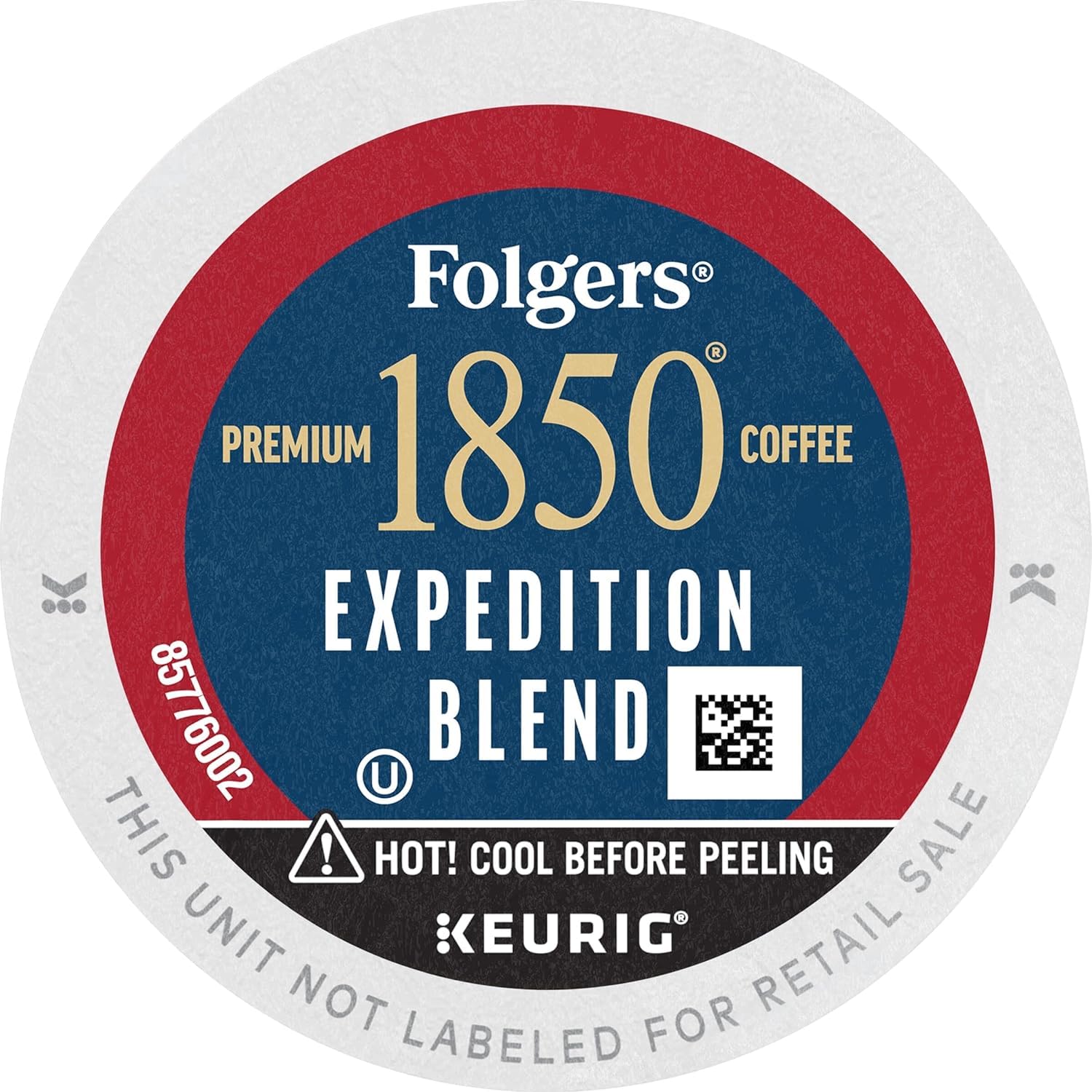 Folgers 1850 Pioneer Blend Medium Roast Coffee K Cup Pack, 54 ct 0.37 Oz Net Wt 20 Oz,, ()