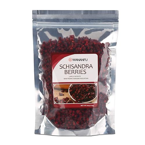 Wananfu Schisandra Berry Dried 4oz, Schizandra Berries for Tea, Wuweizi (????)