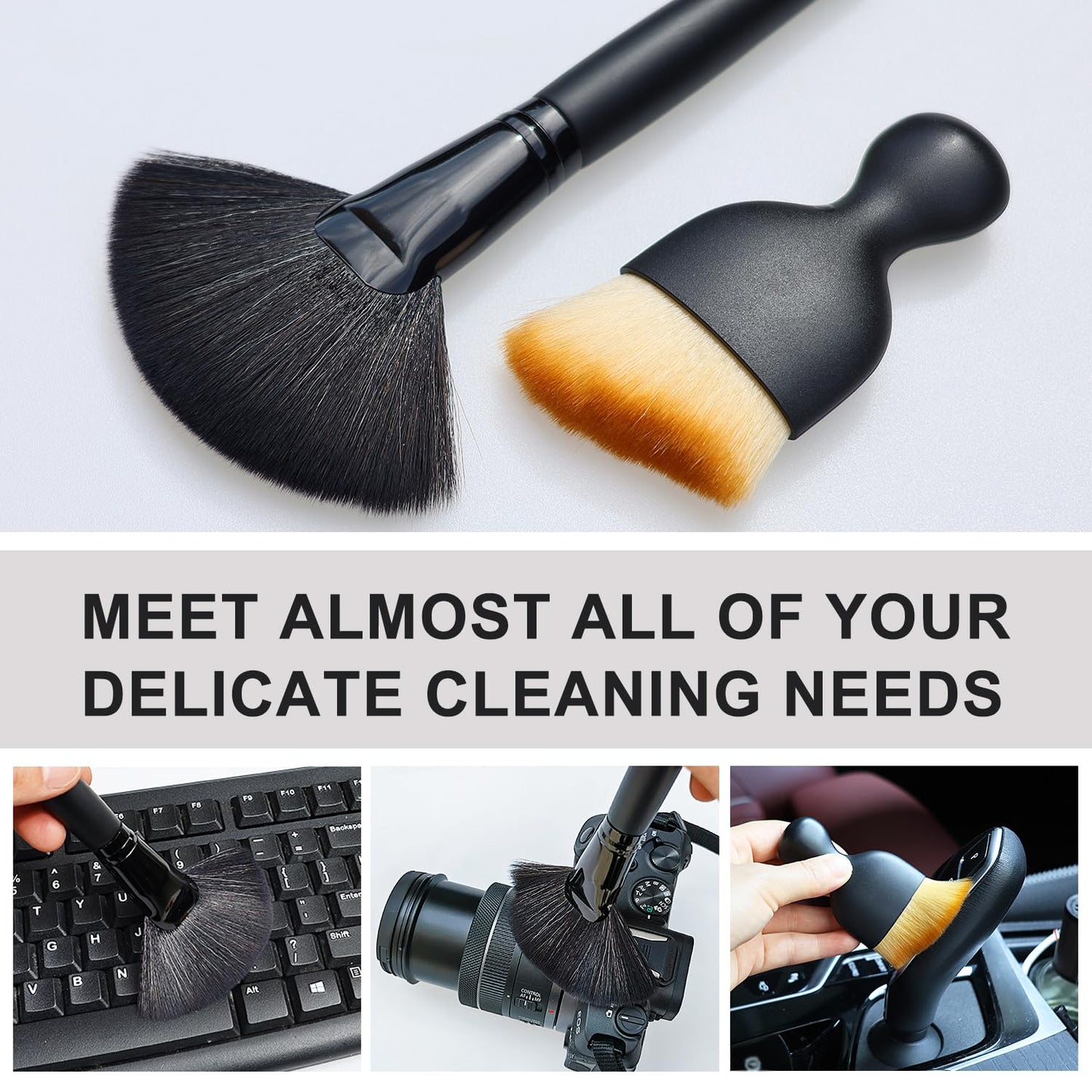 3 Pack Exquisite Microfiber Duster Brush, Car Interior Cleaning Tool, Small Barber Duster Tool, Hair Cutting Brush, Small Dust Cleaning Tools
