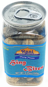 Rani Hing (Asafetida) Bites 5.25oz (150g) Vacuum Sealed, Easy Open Top, Resealable Container ~ Indian Tasty Treats | Vegan | Gluten Friendly | NON-GMO