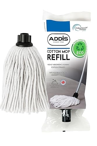 Addis Cotton Mop Refill, Graphite/Metallic,White