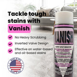 Armchem Vanish Carpet & Upholstery Spot Remover, 18 oz- Fast-acting Carpet stain remover with deep-clean formula. No residue, safe on all fabrics