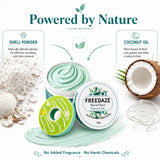 Freedaze Natural All Purpose Cleaning Paste - Shell Powder & Coconut Oil, All Washable Surfaces Cleaner & Polish with Donut Sponge (10.58 oz, 2 Pack)