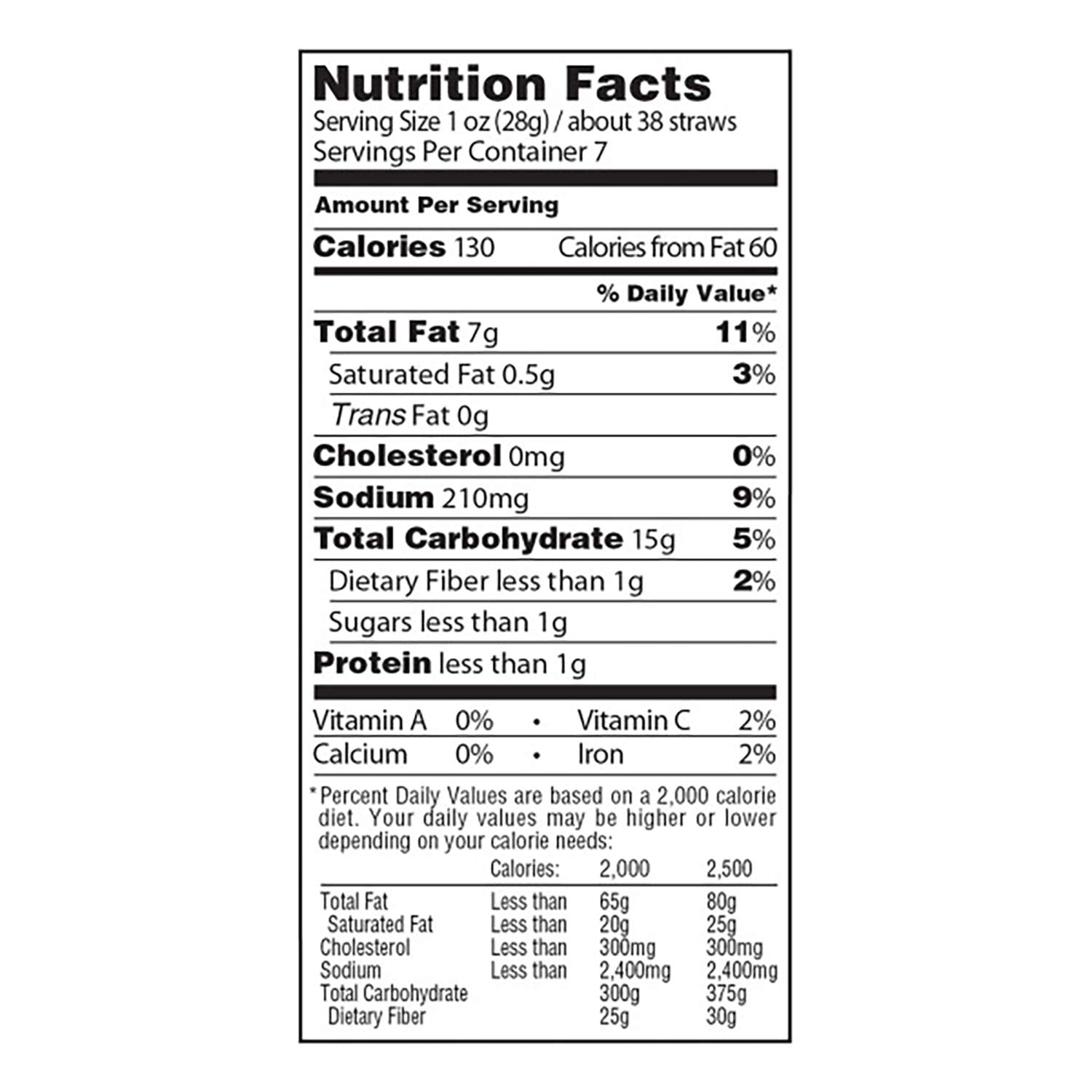 Sensible Portions Garden Veggie Sea Salt Straws, 7 oz