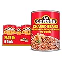 La Costeña Charro Beans - Ready-to-Eat Canned Pinto Beans with Chorizo, Bacon & Chicharrones - Mexican Food, Tex Mex, Chili Ingredients, Bean Dip