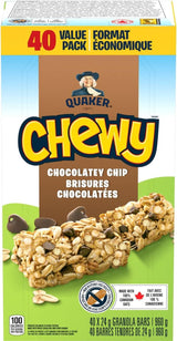 ZENVOIRA Gift Snack Box - includes Quaker Chewy Chocolate Chip Granola Bars, 40x24g (960g) Soft & Chewy Snack Bars, Custom Pack, Packed by ZENVOIRA