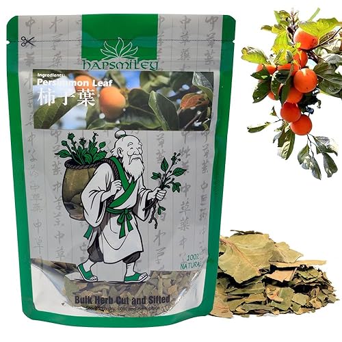 Hapsmiley Organic Persimmon Leaf (Shi zi ye/???) - Japanese Kaki Leaf Herbal Tea, 60g (2 oz)