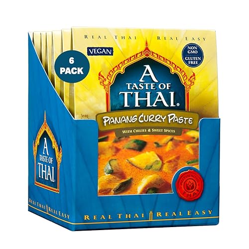 A Taste of Thai Panang Curry Paste - Authentic & Natural Ready?to?Use Thai Curry Paste - Vegan, Gluten?Free & Non?GMO - Nutty, Sweet Aromatic Flavor
