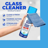 Nour Nutri Health Pack (3 bottles) Glass Cleaner Foam Action Cleaner 23 oz each, with 2 Microfiber Cleaning Cloth