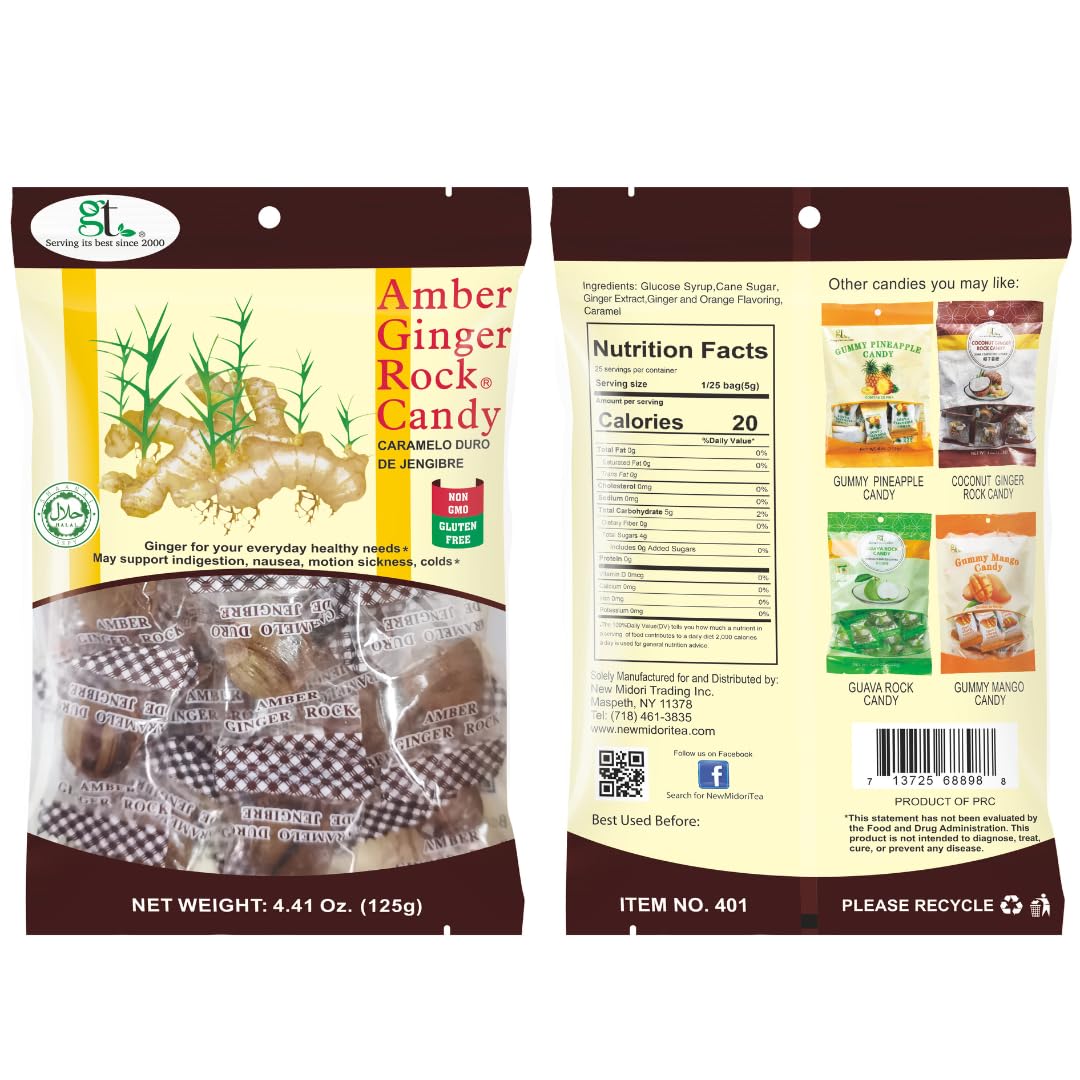 GT Instant Crystal Honey Ginger Tea Care Package, 21.18 Ounce Box (40 Tea Pouches)
