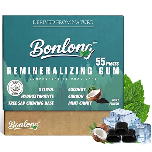 Remineralizing Gum, Remineralizing Gum with Nano Hydroxyapatite & Xylitol & Coconut Carbon, 2026 New Upgrade, Effectively to Mineralizing, Cleaning