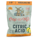 ONE IN A MILL Citric Acid Powder 2LB | Food Grade for Cooking, Baking, Canning, and Cheese Making | All-Natural Preservative & Flavor Enhancer | DIY