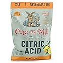 ONE IN A MILL Citric Acid Powder 2LB | Food Grade for Cooking, Baking, Canning, and Cheese Making | All-Natural Preservative & Flavor Enhancer | DIY