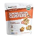Inno Foods Organic Almond Pecan Clusters, Gluten Free, Keto Friendly, 3 Pack, 16 oz Each