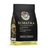Bones Coffee Company Sumatra Single-Origin, Dark Chocolate, Smoky Earthy Notes, Whole Coffee Beans, Low Acid Darl Roast Arabica Beans Flavored Coffee