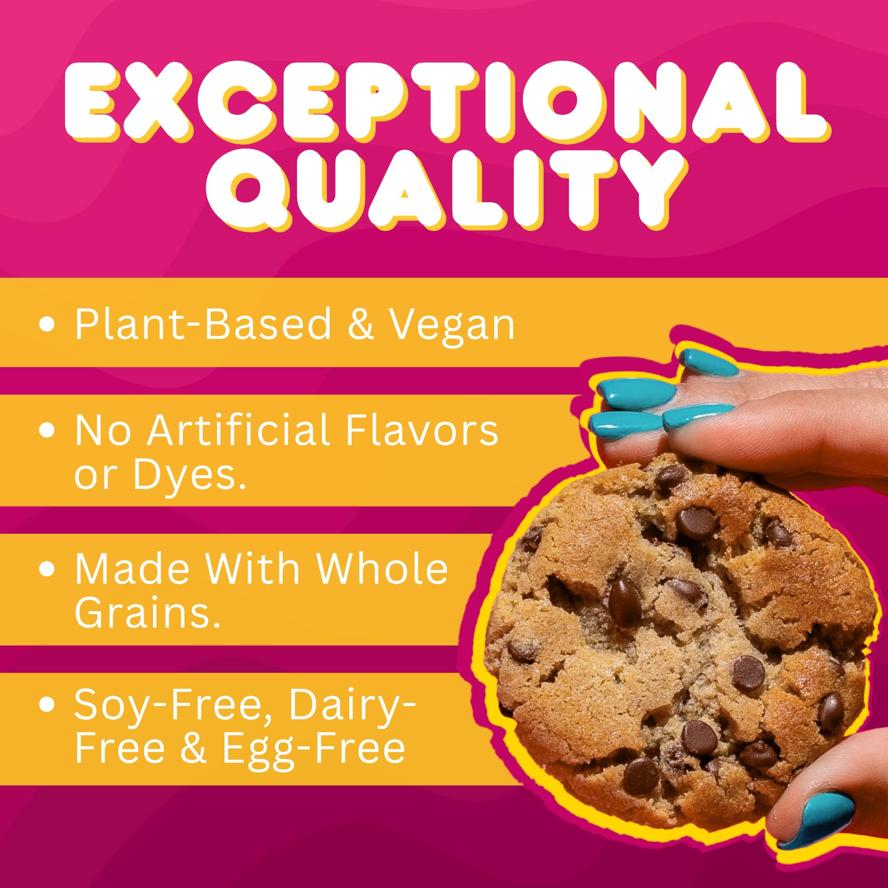 Whoa Dough Ready to Bake Cookie Dough Chocolate Chip - Certified Non-GMO, Kosher, Gluten Free - Plant-Based Snack Dough Made with Real Ingredients - 6 Pack