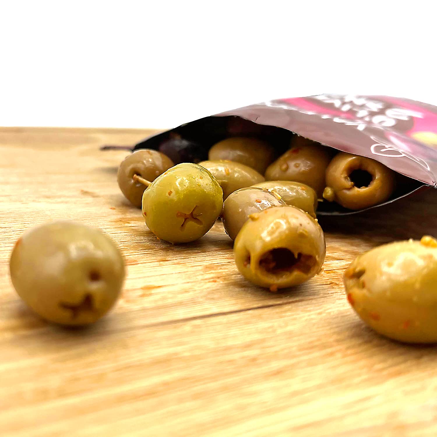 Valesco Gourmet Olives, O'Live 2 Snack, Pitted Hot Spicy Mix Olives with Chili Pepper & Herbs, 3 oz (Pack of 4)