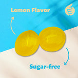 Sugar Free Lemon Drops | 1-Pound Pack | Sugar Free Hard Candy Individually Wrapped | Lemon Candy for Office Bowls, Snacking, and Sharing | Nostalgic