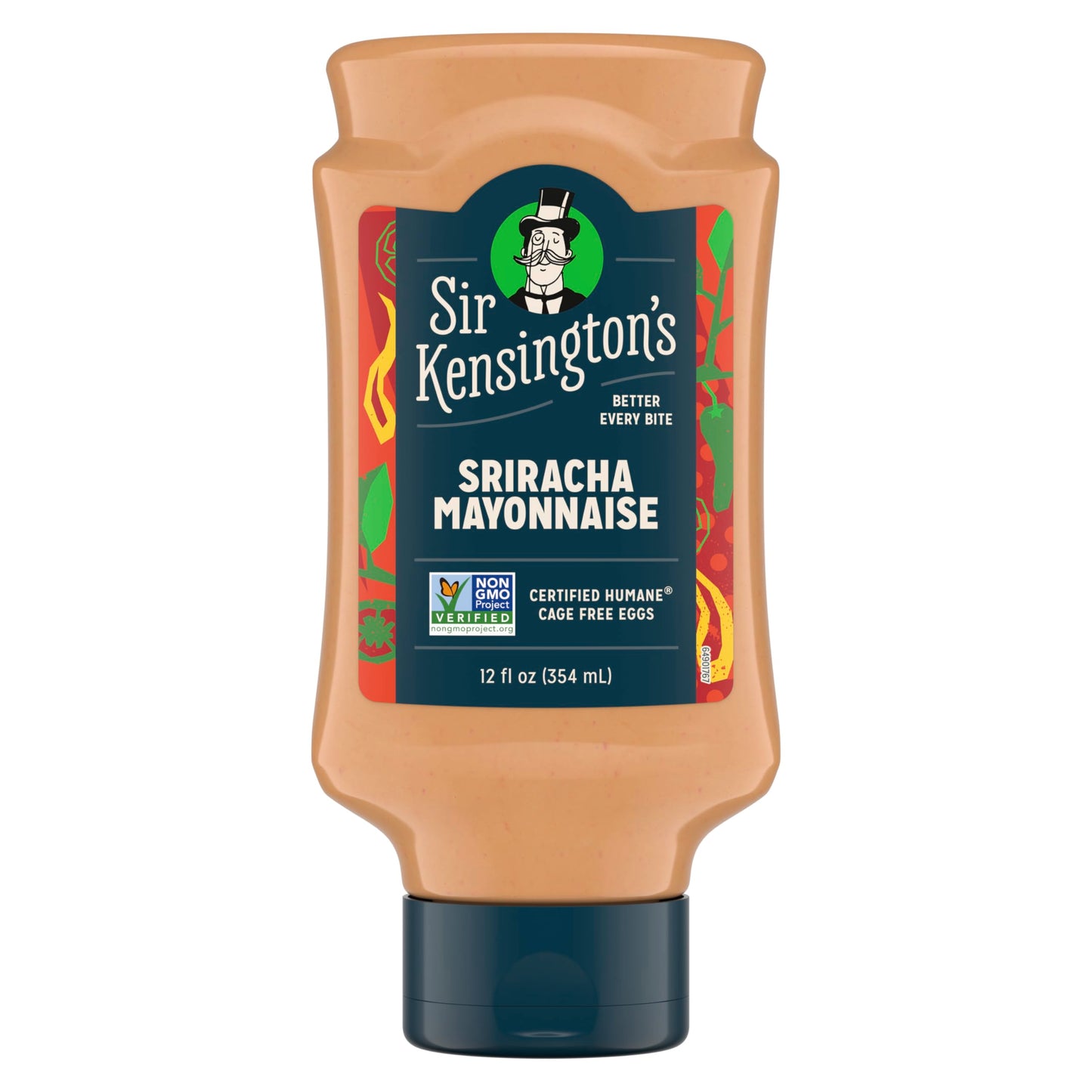 Sir Kensington's Mayonnaise Sriracha Mayo For A Delicious Condiment Dip and Dressing Gluten Free Non-GMO Project Verified Shelf-Stable 12 oz